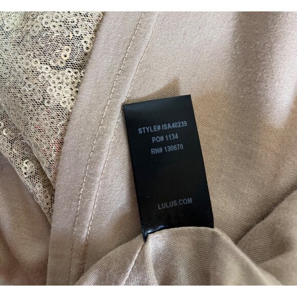 Lulus Sparkle Core Rose Gold Sequin Dazzle Maxi Skirt Formal Flare Lined Size S - Picture 13 of 14